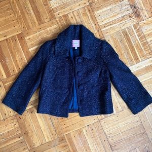 Black tinsel vintage style jacket